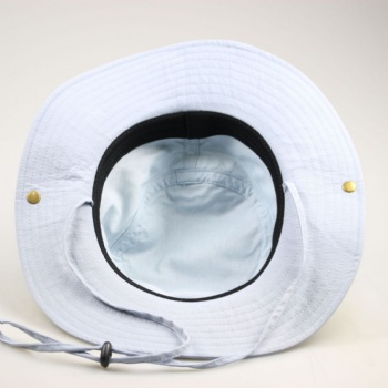 Cotton with mesh outdoor bucket hat fisher hat with drawstring and embroidery logo