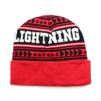 Customized beanie hat jacquard knitting beanie hat red hat