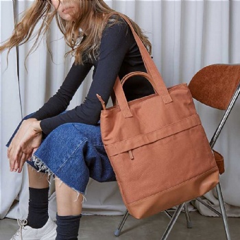 Ins Trendy Canvas Tote Backpack, Dual-use Single & Double Shoulder Bag, Lightweight Fashion Laptop Bag for Students
