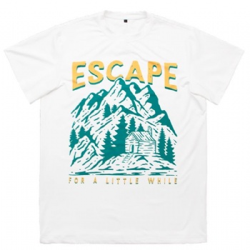 2024 Summer New Arrivals Silk Screen Print Logo Comfortable White Cotton T-shirts