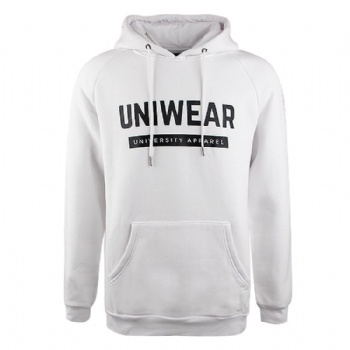Wholesale Custom Screen Print White Raglan Sleeve Hoodie