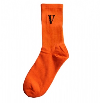Custom Jacquard Log Ribbed Cuff Cotton Knit Mid-Calf Socks Crew Socks