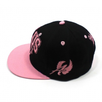 Customized Acryilic snapback hat embroidery logo with contrast color