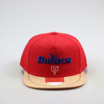 Customized 5 panel snapback red hat embroidery logo