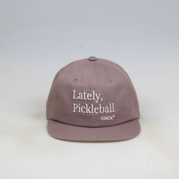 Casual Brown Hat Unstructured 6 panel snapback with embroidery logo